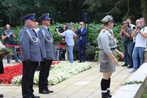 Uroczystość pod Pomnikiem Żołnierzy Armii Krajowej w Pęcicach