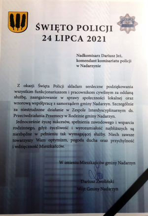 Życzenia dla Komisariatu Policji w Nadarzynie