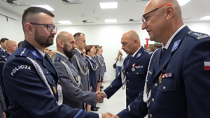 Uroczysta zbiórka w Komendzie Powiatowej Policji w Pruszkowie