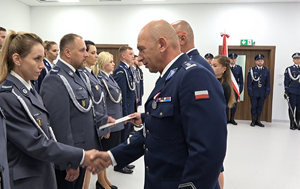 Uroczysta zbiórka w Komendzie Powiatowej Policji w Pruszkowie