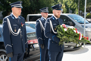 Uroczysta zbiórka w Komendzie Powiatowej Policji w Pruszkowie