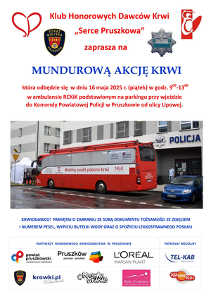 Zapraszamy na MUNDUROWĄ AKCJĘ KRWI