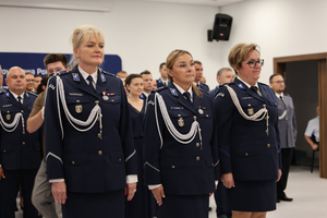 Uroczysta zbiórka w KPP w Pruszkowie