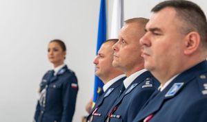 Uroczysta zbiórka w KPP w Pruszkowie