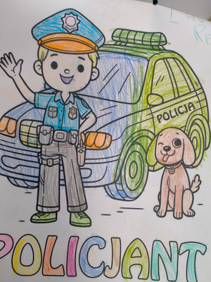 Policjantka z KPP Pruszków z wizytą u przedszkolaków w Komorowie