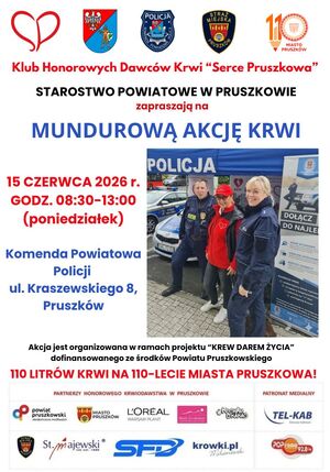Zapraszamy na Mundurową Akcję Krwi
